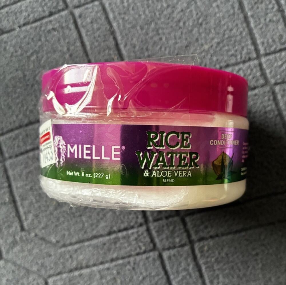 Mielle Rice Water Aloe Vera Deep Conditioner, 8 Fl Oz (Pack of 1)